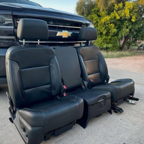 2014-2018 Silverado/Sierra Black Leather Front Seats w/ JumpSeat