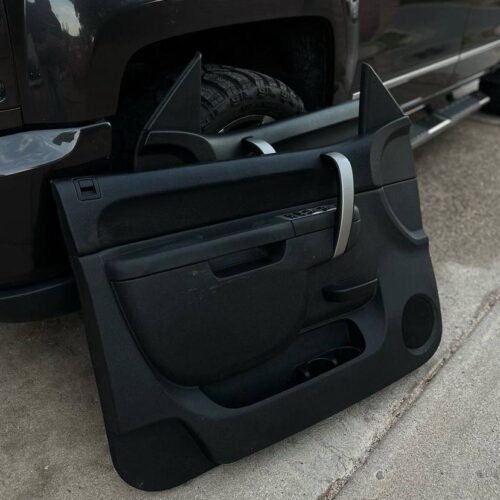 2007-2013 Silverado/Sierra Black Door Panels-Double Cup Holder